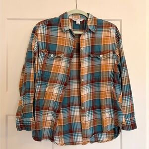Old Navy Multicolor Plaid Button Down Shirt